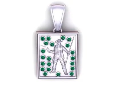 Cowboy Warrior Pendant  3D Printable Model 3D print model