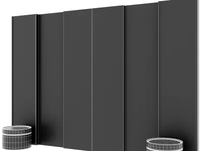 Headboard wall panel 006 3D model