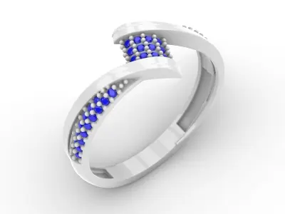 Jewelry Diamond Ring Model RG55 Free 3D print model