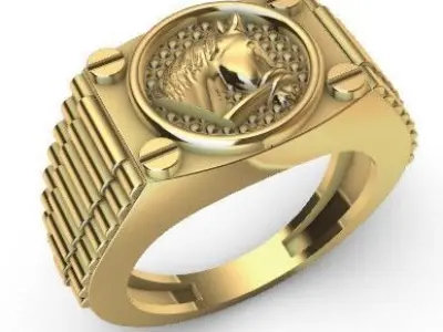 Anel Cavalo Escada 3D print model