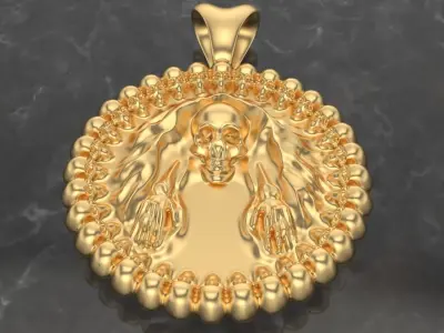 skull pendant  3D print model