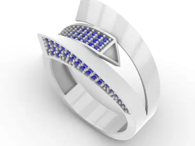 Jewelry Diamond Ring Model RG38 Free 3D print model