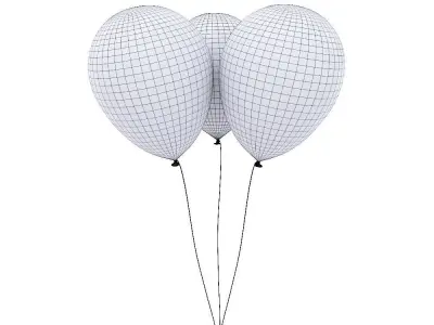 Bangladesh country balloon low poly 3d model  Low-poly 3D model