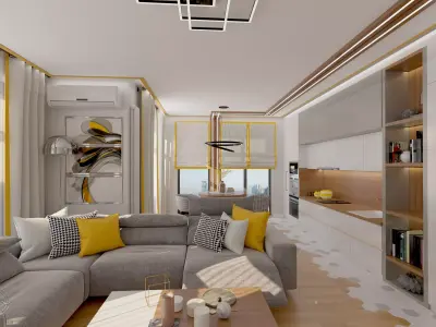 Nazar Decor Modern Apartment 3DMAX Project 3D model