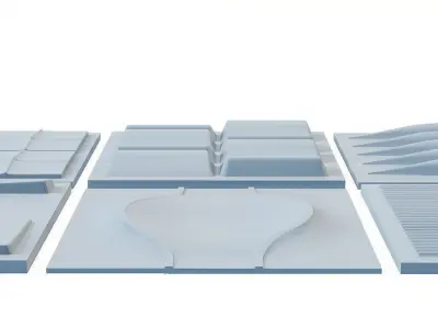 3d panel set 3D model