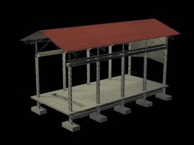 Workshop building 3D model