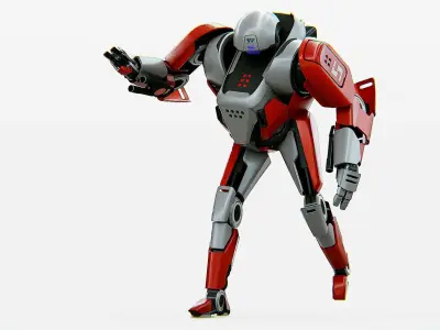 COMBAT DROID IONOS Rigged for Unreal Engine - Unity - MIXAMO 3D model