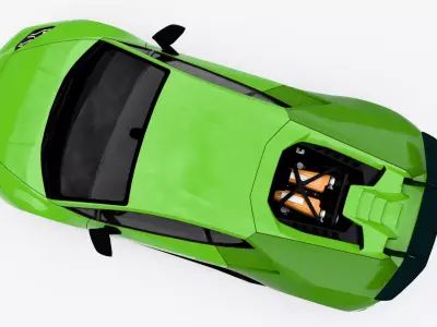 Lamborghini Huracan Performante 2018 Low-poly 3D model