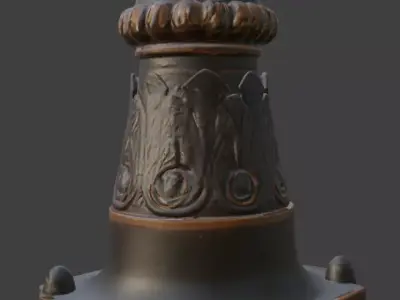 Classic Garden Street Light 3D model