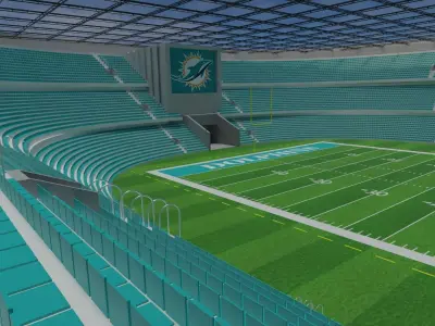 Miami Dolphins - American Football Stadium Low-poly 3D model