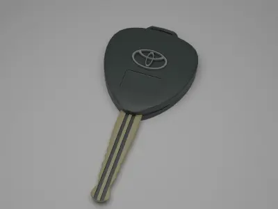 Old Toyota Car Key Low-poly 3D model