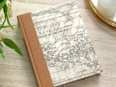 Script Title Design Cream Paper Decorative Book 3D model