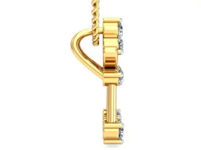 Solitaire Women Pendant 3dm STL OBJ FBX Renders Details 3D print model 25