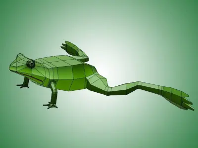 Frog Low Poly Low-poly 3D model purchase
