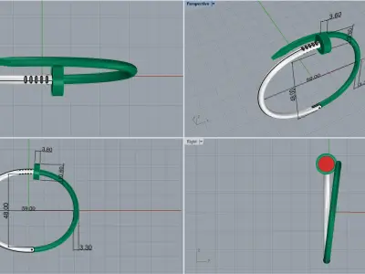 Nail Bracelet 53458 3D print model