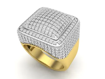 AV 516 Men Hip Hop Big Boss Ring 3D print model