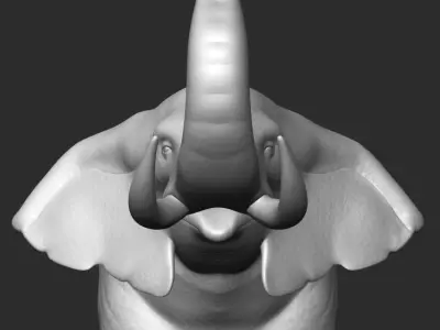 Adorable Elephant Sculpture - 3D Model for Decor 3D print model