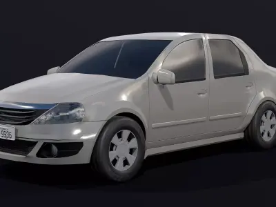 Logan lowpoly opel corsa Low-poly 3D model