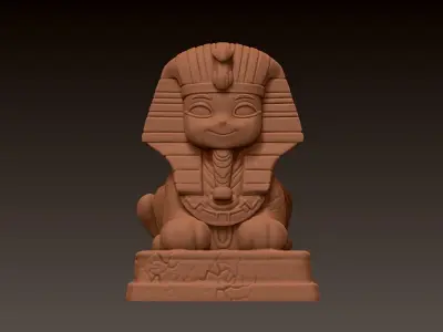 Cute Egyptian sphinx 3D print model