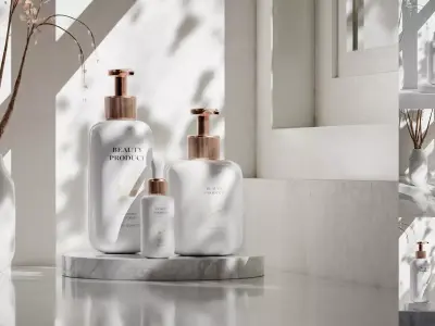 Luxury Beauty Product Mockup Low-poly 3D model