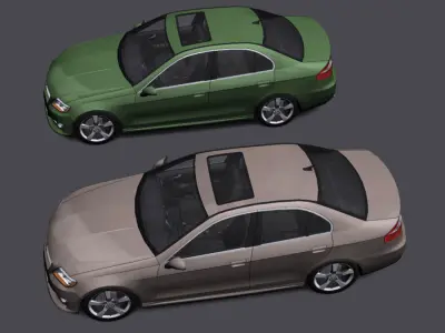 Generic Car - D Segment Low-poly 3D model