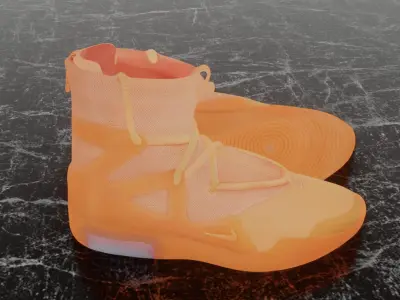 NIKE AIR FEAR OF GOD ORANGE PULSE FOG 3D SHOES Low-poly 3D model