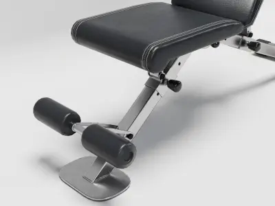 Gym Weight Bench Low-poly 3D model