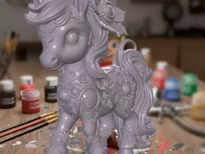 Christmas Creations - Stylised Cute Holiday Little Pony Horse 3D print model