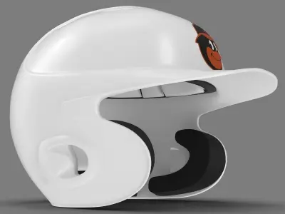 Batting Helmet Baltimore Orioles 2 3D model