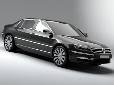 Volkswagen Phaeton 2011 Low-poly 3D model