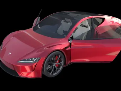 Full Tesla 2020 Vehicle Lineup with interiors 3D model
