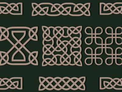 ARCHITECTURAL KITBASH CELTIC Low-poly 3D model