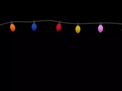 Christmas Lights Low-poly 3D model