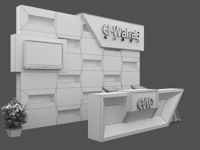  Booth Exhibition Stand a468c 3D model