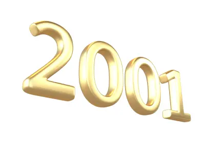 Year Number 2001 v1 002 Low-poly 3D model