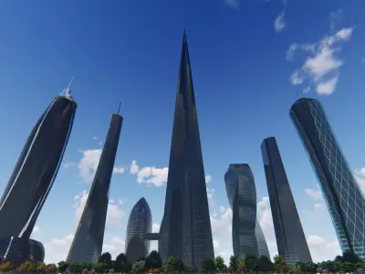 Skyscraper Block 3D model