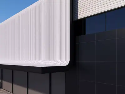 Industrial Building Factory 15 Low-poly 3D model