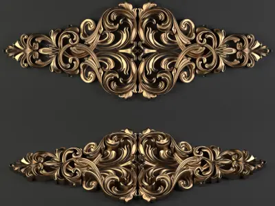 Decorative Floral Ornament-01 3D model