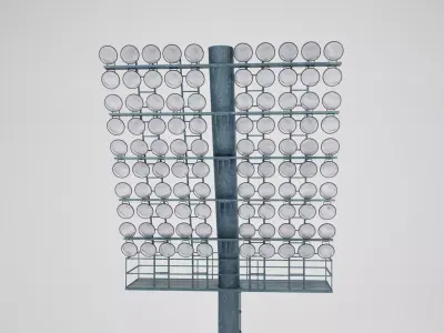 Stadium light rounded large 3D model