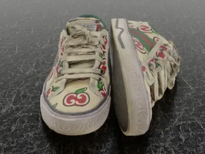 GUCCI 3D SHOES Low-poly 3D model