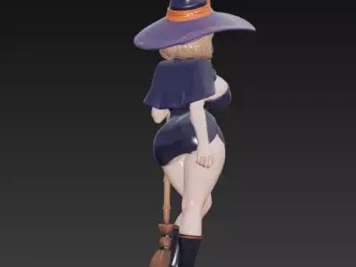 Halloween sexy witch 01 3D print model