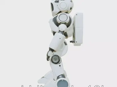 Humanoid Robot Sci-Fi Design Low-poly 3D model