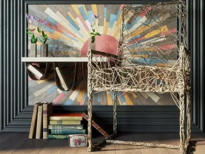 Decoration set Copper Sun 3D model