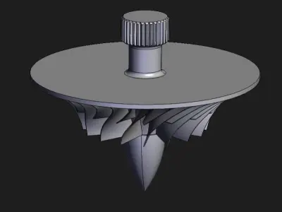 Turbo Impeller Air compressor 3D print model