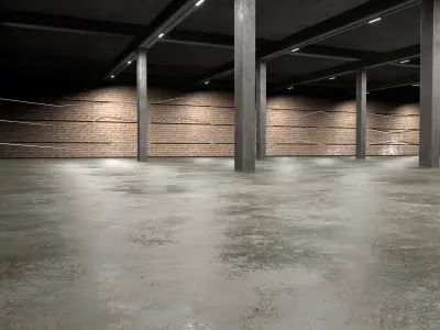 Underground Parking interior 3D model