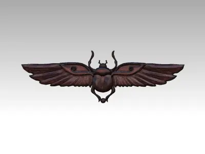 Egypt scarab bug relief artifact beetle amulet 3D print model