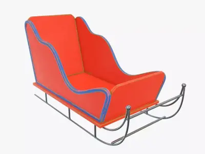 Christmas Santa Claus sleigh 3D model