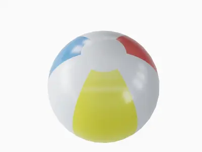 Beach Ball 02 Low-poly 3D model