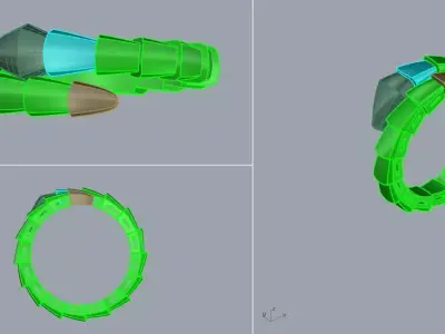 Serpenti plain ring 3D print model
