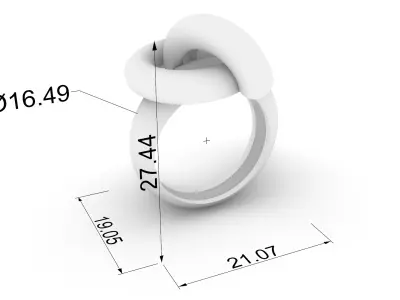 Knot Signet Ring JDBCo 3D print model